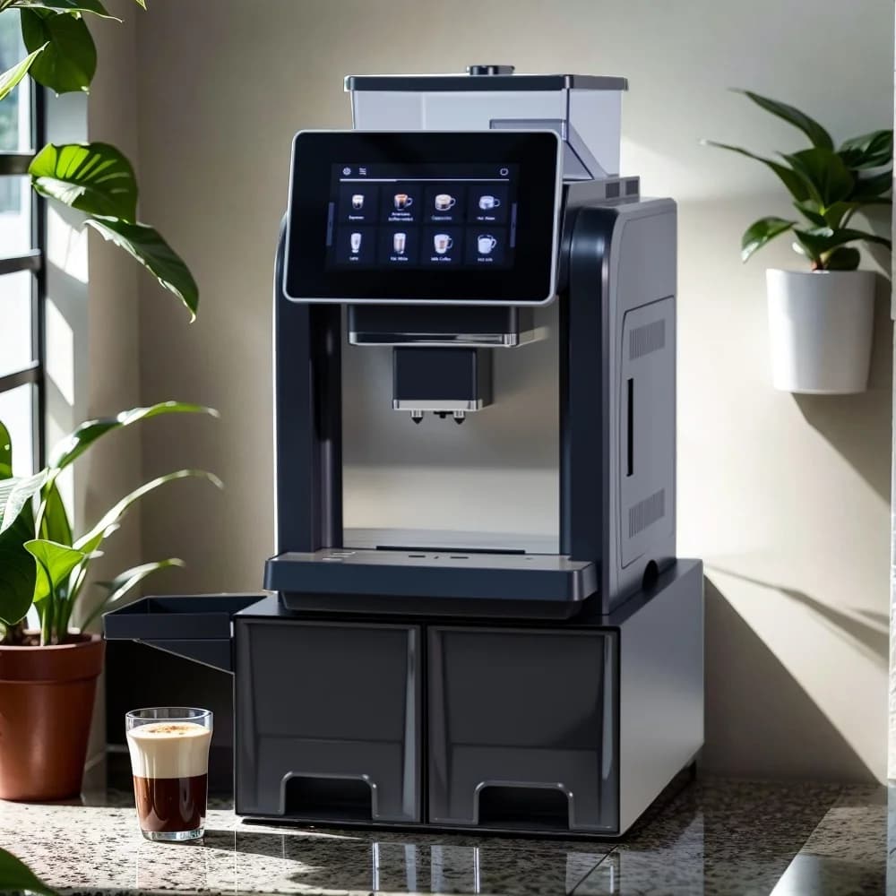 Macchina per caffè espresso automatica professionale con miglior touch screen, resistenza regolabile commerciale Macchina da caffè per aziende