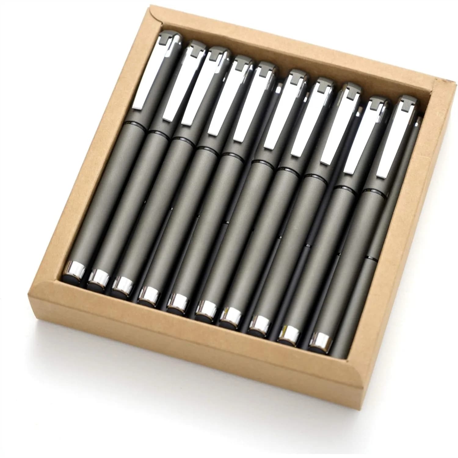 Penne a inchiostro gel nero da 0,7 mm, penne roller a punta media con stilo per touch screen, penne da ufficio per scrittura fluida, confezione da 18