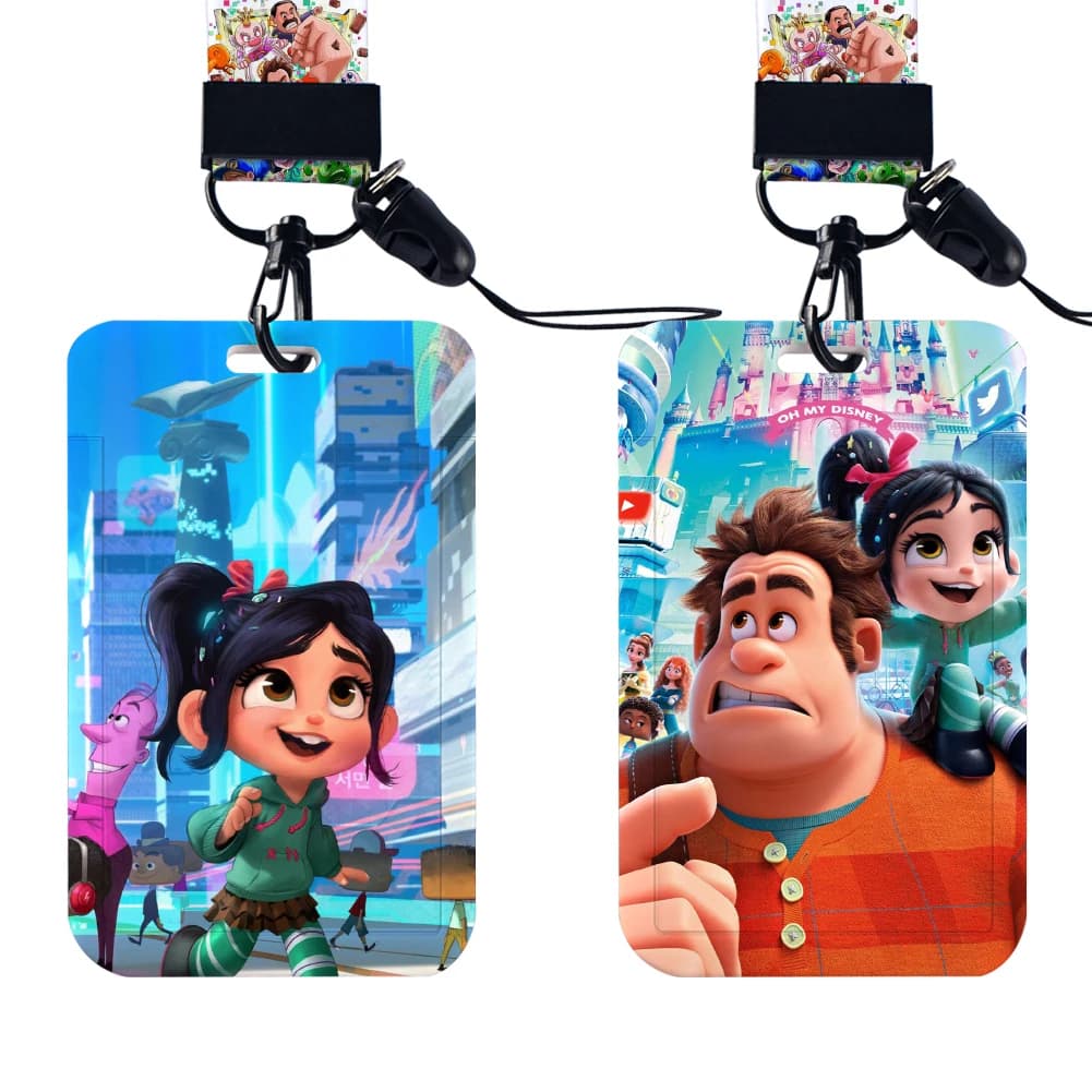 Disney Wreck-It Ralph Custodia per carte Cordino ID Badge Holder Strap Studenti Bus Pass Custodia Cover Slip Porta carte di credito Accessori