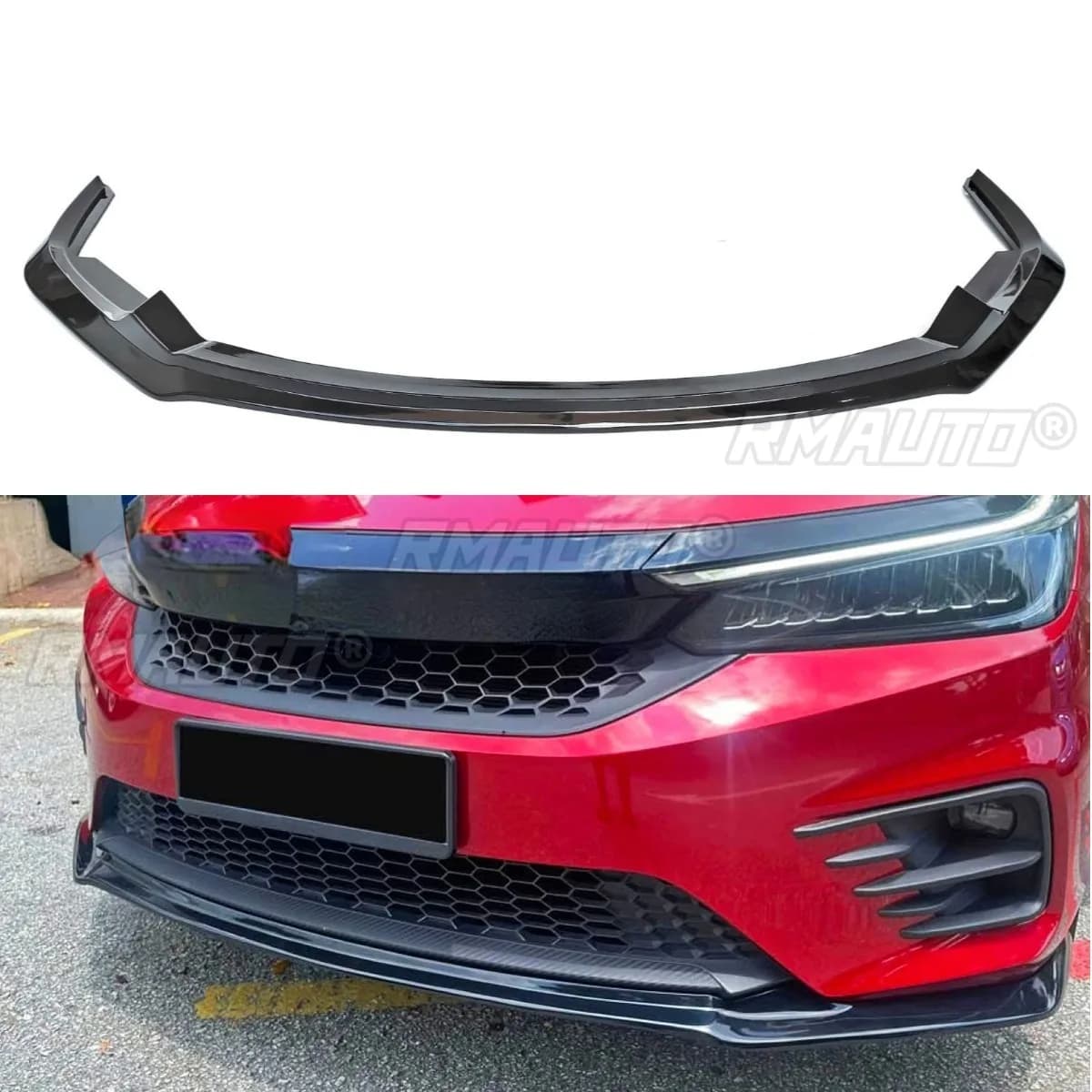 Auto bumper Front Lip Splitter Diffuser Spoiler Bumper Protection Cover for Honda City RS Model 2020-2025 Auto Accessories
