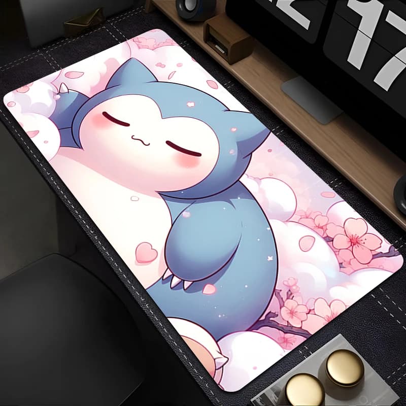 Mouse mat 90x40 cm Pokemon Snorlax PC desk mat Office computer mat Keyboard Accessories Mouse mat white