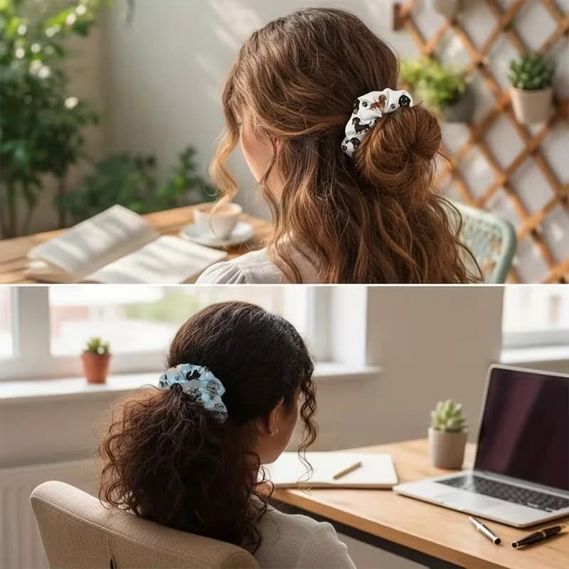 2 pieces of fashionable and cute white/blue collars for poodles, with high elasticity and durability. Large dog collars.