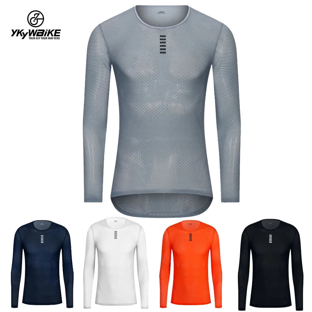 YKYWBIKE Maglia da ciclismo Maglia da bici a maniche lunghe Intimo unisex Abbigliamento da bicicletta da corsa Strato base Abbigliamento sportivo per bici da strada MTB