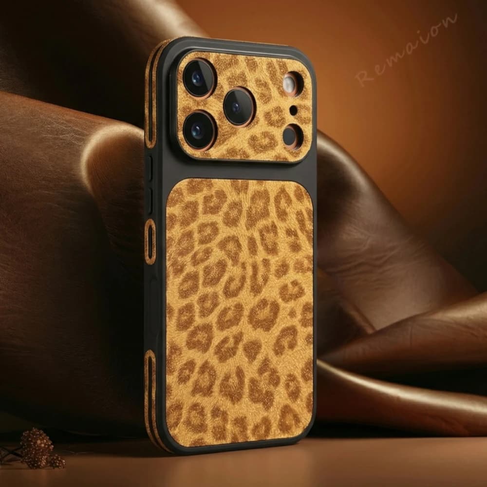 Custodia Protettiva Ufficiale Antiurto Sexy Leopardata con Finestre Grandi per iPhone 17 13 14 15 16 17 Pro Max 16 15 14 Plus