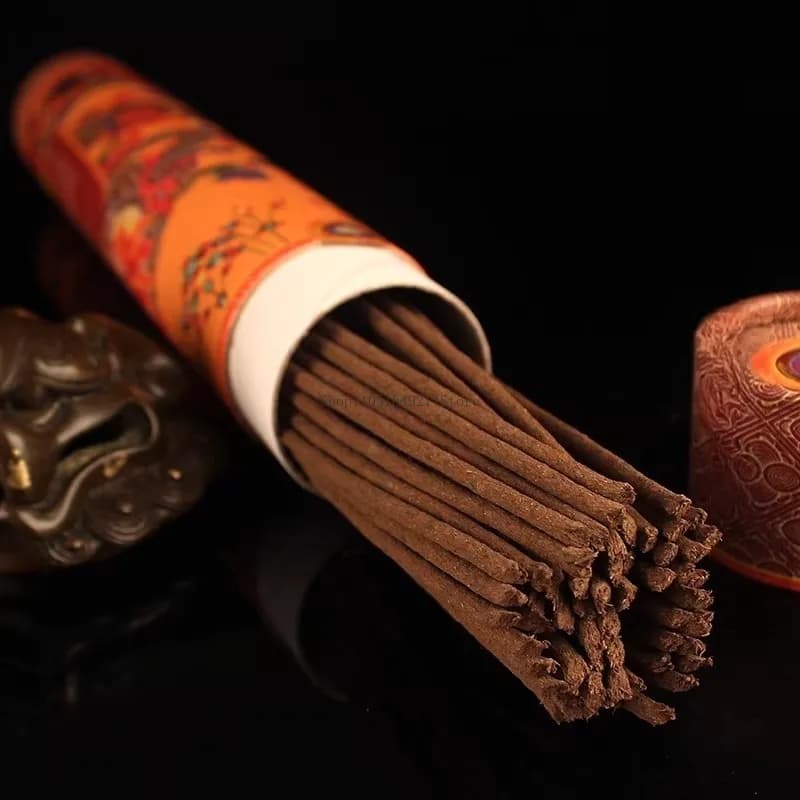 Bastoncini di Incenso Tibetano 200g, Puro Naturale Fatto a Mano, Incenso di Prima Classe per Offerte al Buddha, Fragranza Duratura Purificante