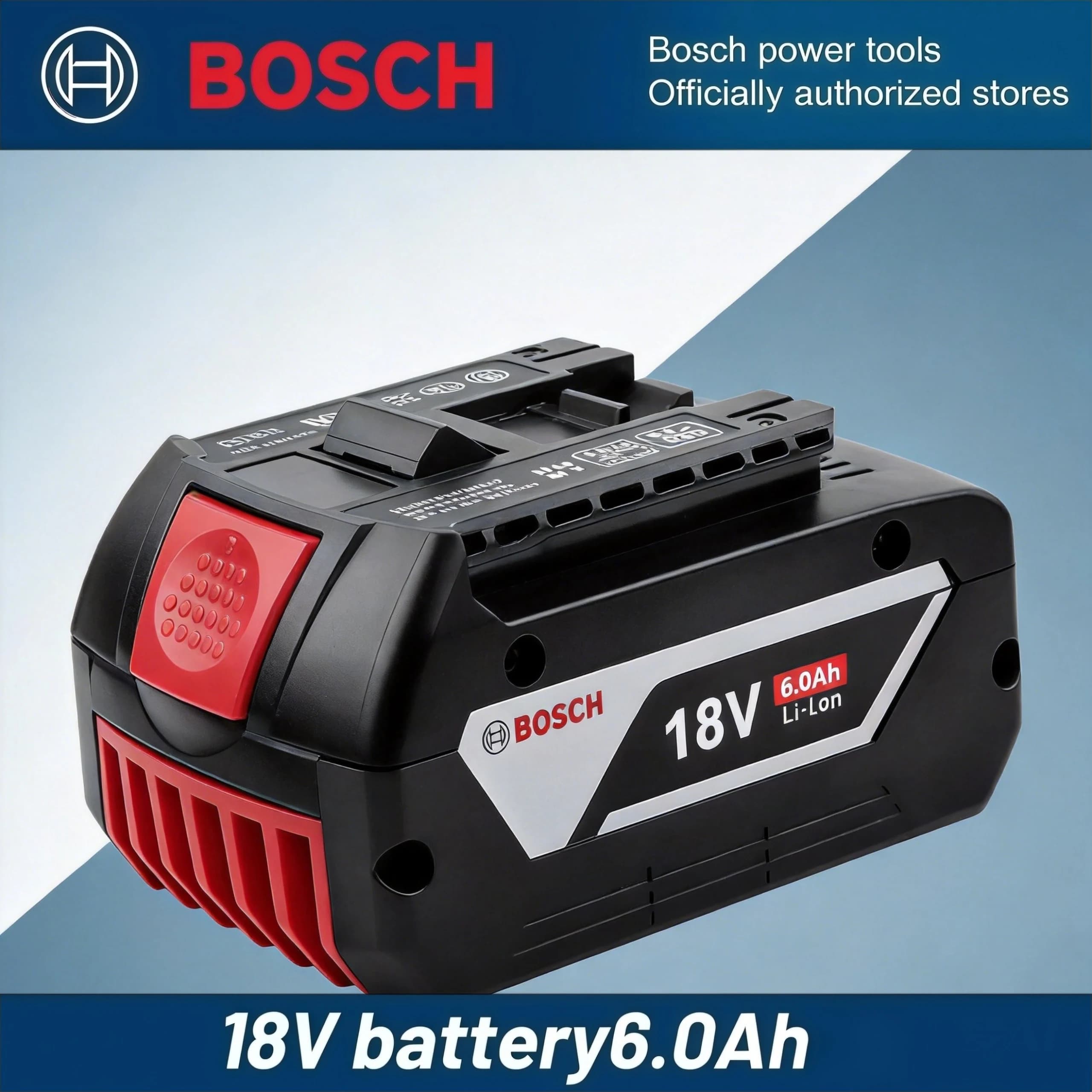 Bosch 18V Battery, 18V and 6000mAh Backup Batteries, Draadloze Professional System, BAT609 BAT618 GBA18V80 Tool
