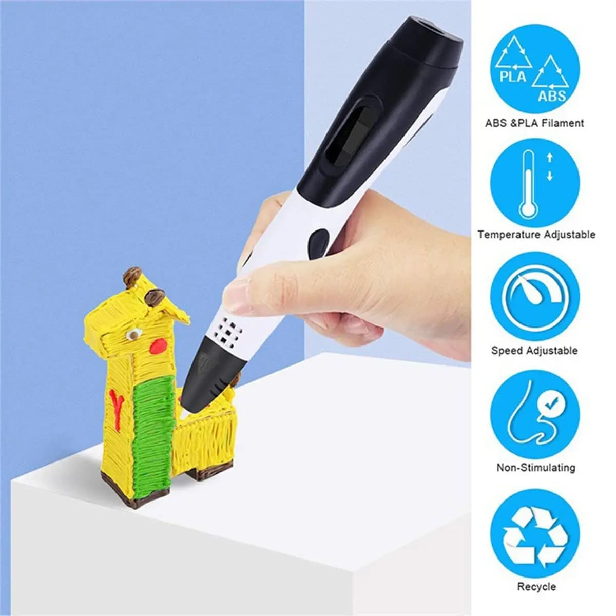 A77K DIY Three-Dimensional Painting Children Toys Printing Pens PLA Filament USB Output with Beautiful Case