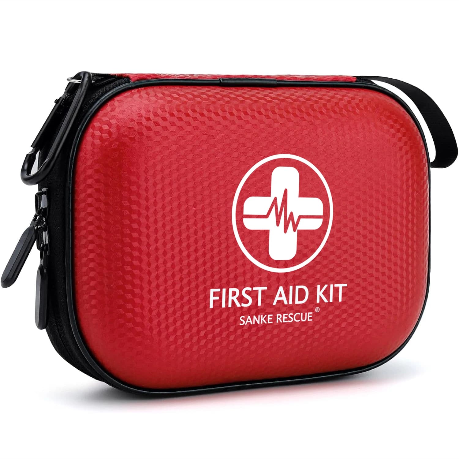 Kit di pronto soccorso mini da 150 pezzi, piccolo, impermeabile, con custodia rigida, per casa, auto, viaggi, campeggio, camion, escursionismo, sport, ufficio
