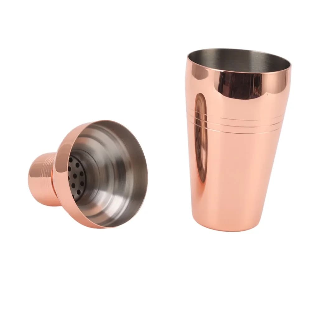 Practical 304 Stainless Steel Cocktail Mixer Dishwasher Safe Rose Gold Drink Shaker 510mL Rust Proof Bartender Drink Mixer Bar