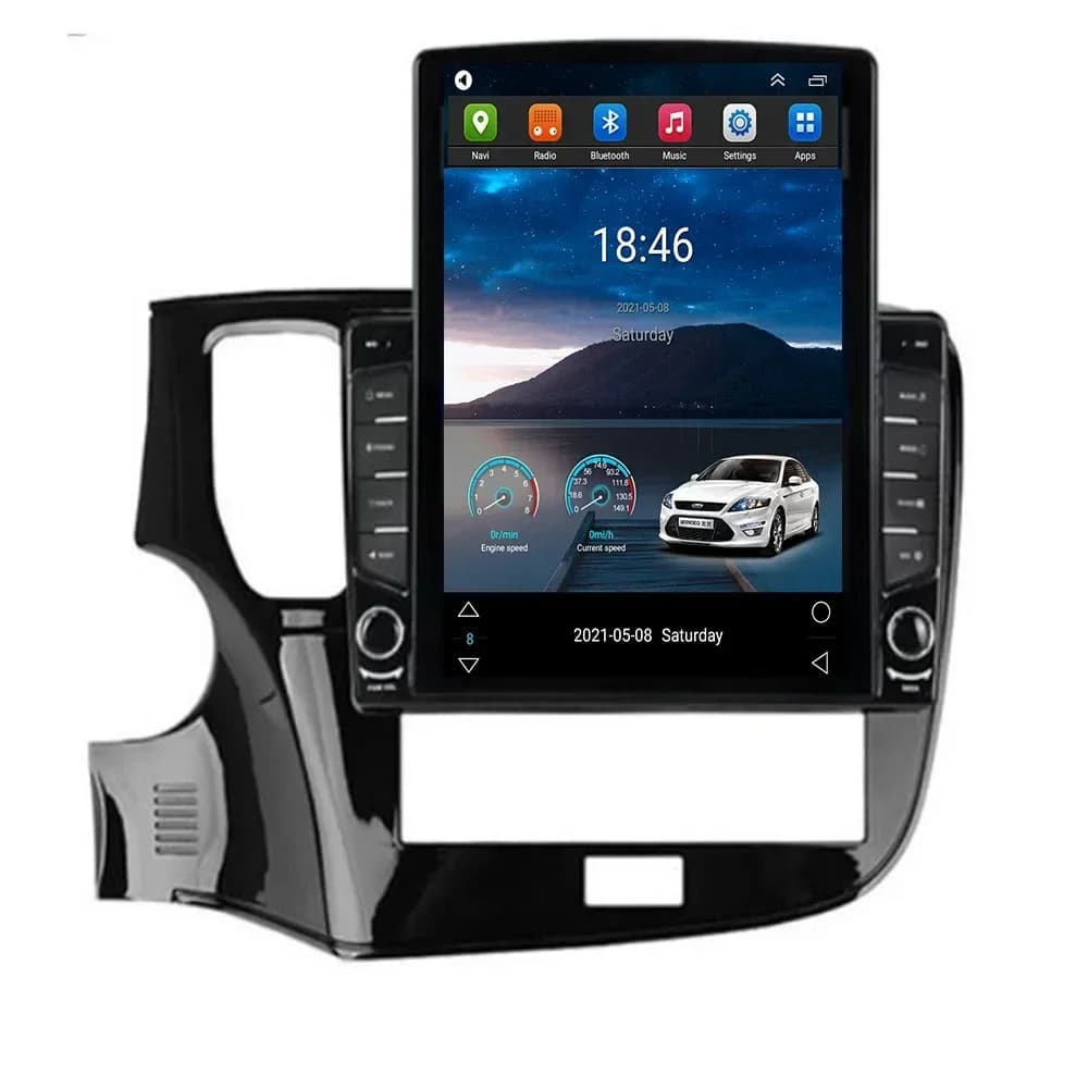 Tesla Style Android 14.0 Per Mitsubishi Outlander 3 GF0W GG0W 2012-2018 Stereo Autoradio Video player Multimedia GPS CarPlay