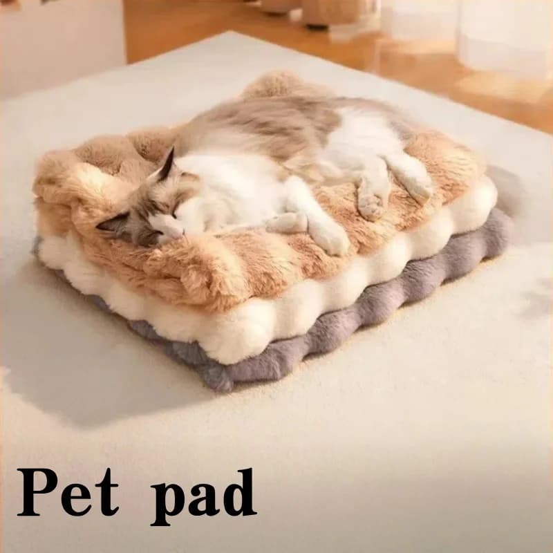 Tappetino in peluche per animali domestici, universale per tutte le stagioni, cuccia per gatti, coperta per gatti, tappetino caldo per dormire in autunno e inverno, cuccia per cani, tappetino spesso per cani