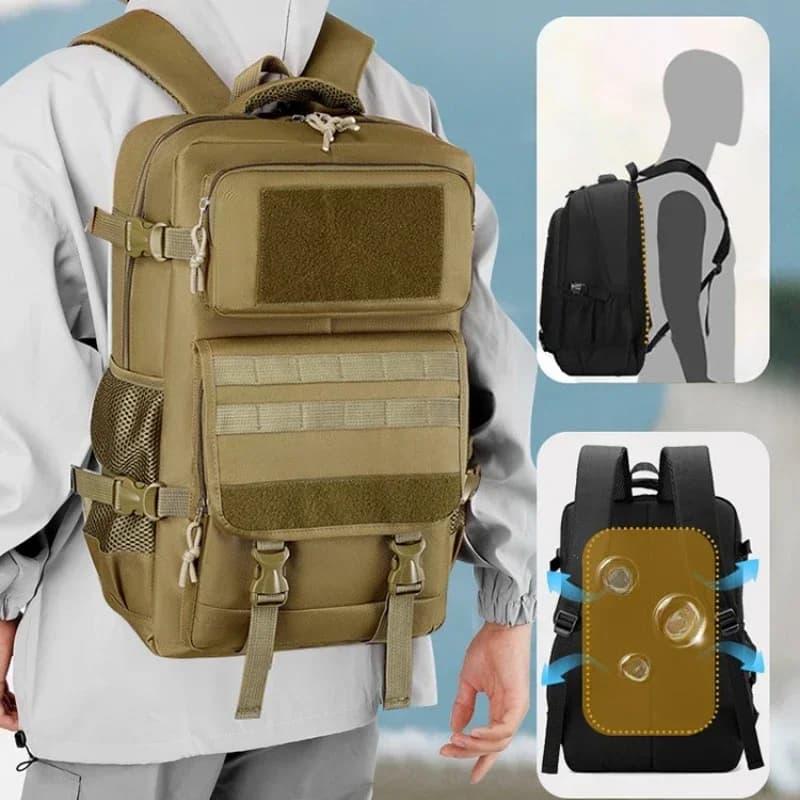 Zaino Tattico Impermeabile 40L Multifunzionale Durevole Grande Capacità per Viaggi all'Aperto Escursionismo Caccia Borsa a Tracolla da Uomo