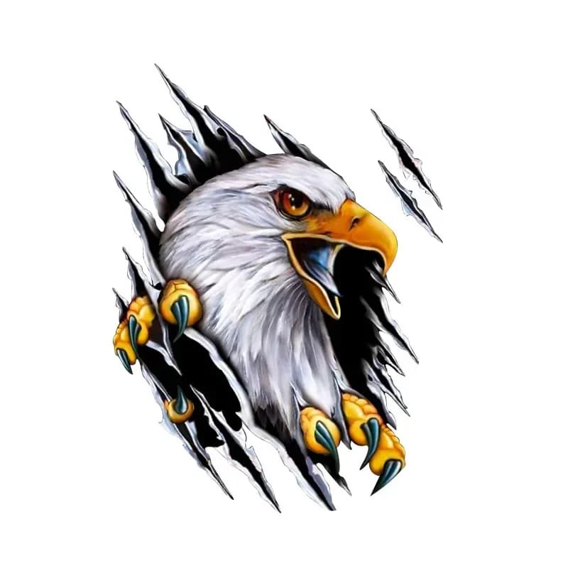 Car sticker Cartoon classic animal eagle car motorcycle vinyl sticker PVC waterproof sunscreen 11cm*15cm