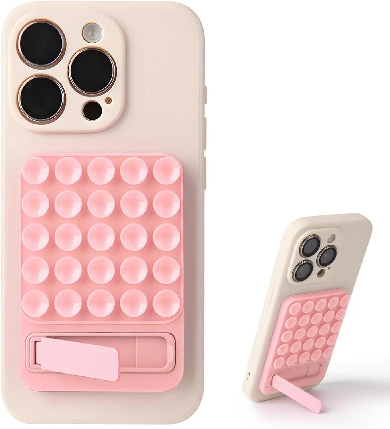 Supporto per telefono con ventosa in silicone Supporto per telefono da doccia con specchio Adesivo pieghevole Accessorio per smartphone per selfie e video