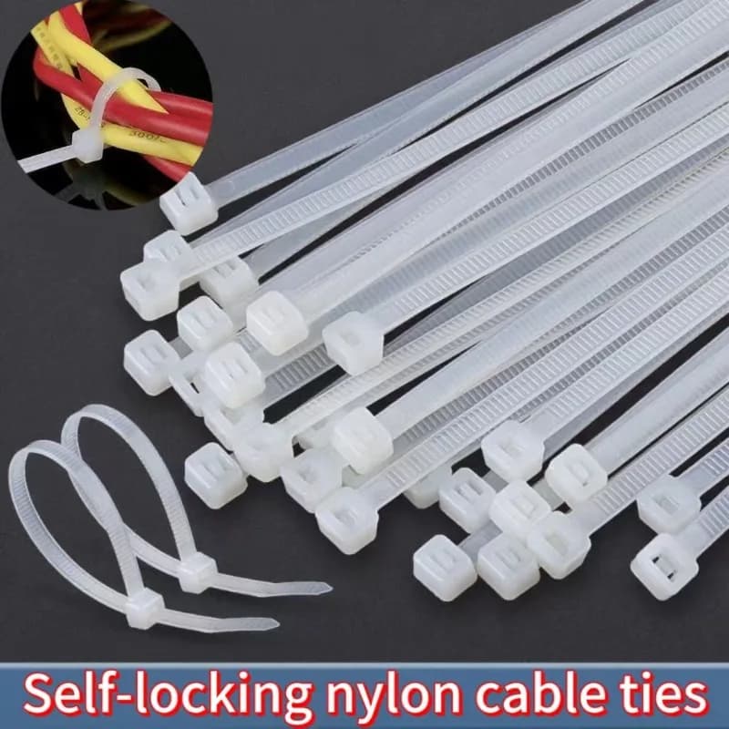 100-2000 pezzi fascette per cavi in nylon di plastica fascette per cavi autobloccanti cinghie cavi regolabili anello di fissaggio fascette per cavi per ufficio a casa