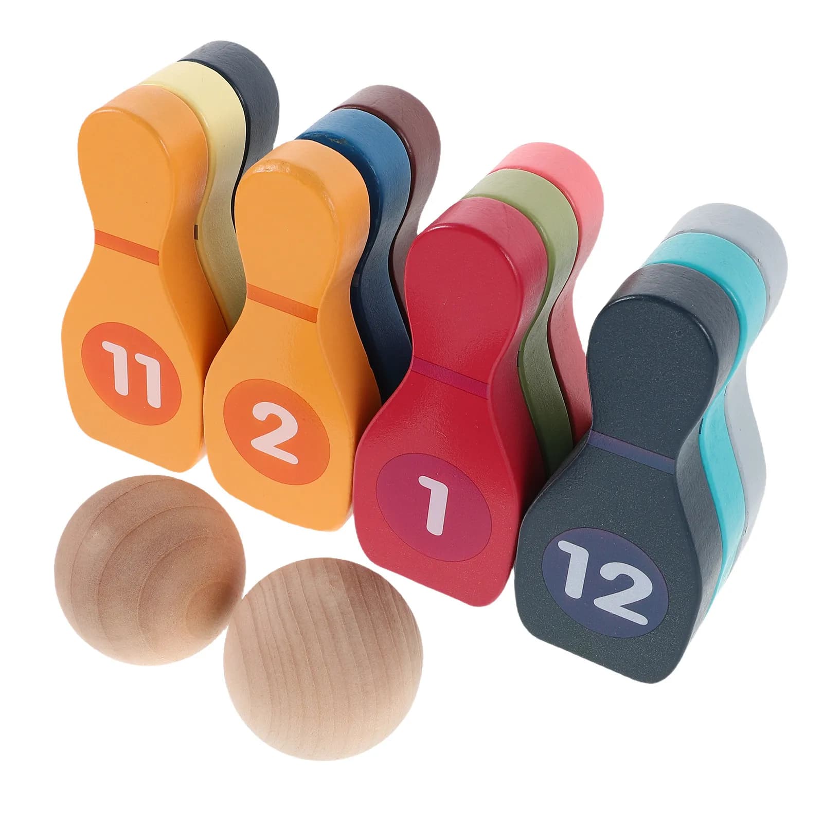 1 set di giochi da bowling digitali colorati per bambini, giochi da interno, sviluppo delle abilità motorie, allenamento sensoriale, sport educativi