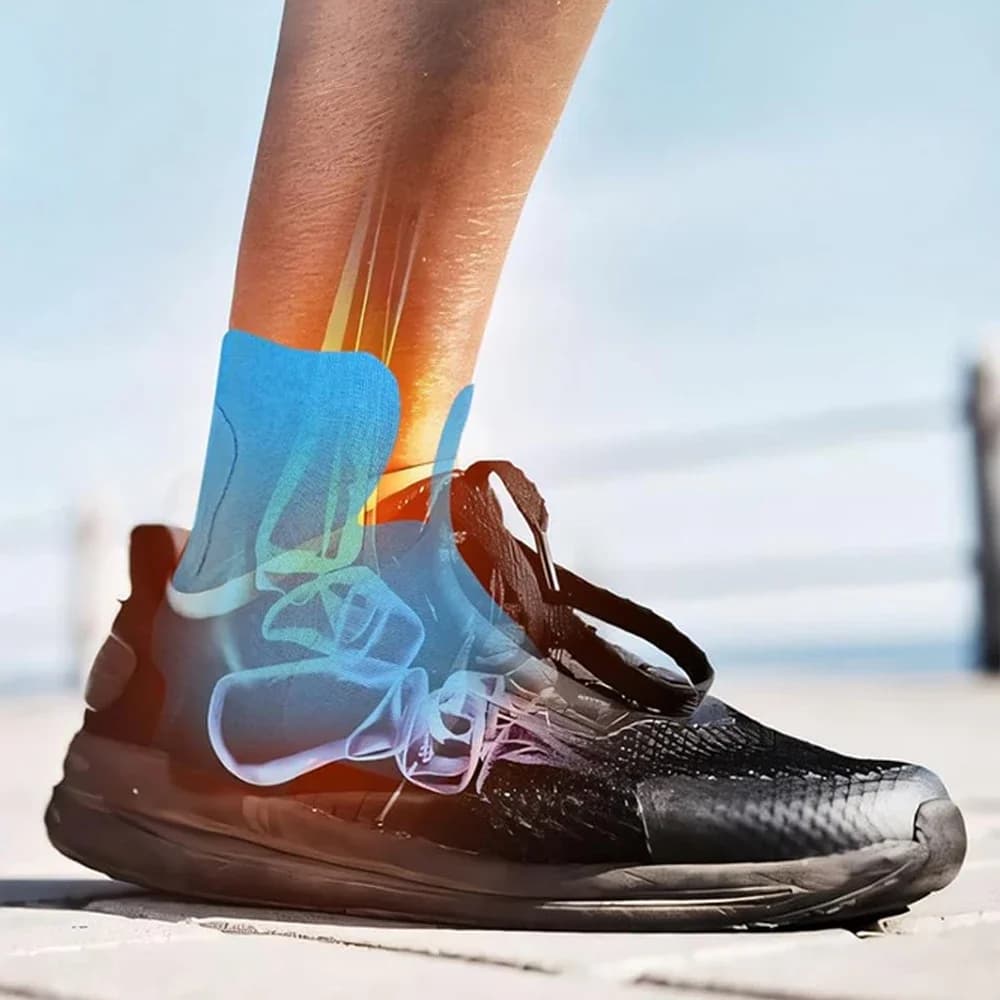 Kinesiologia Nastro per caviglia Supporto per tutore Manicotto di compressione Benda elastica per il piede Avvolgimento protettivo Protezione per la protezione del piede sportivo