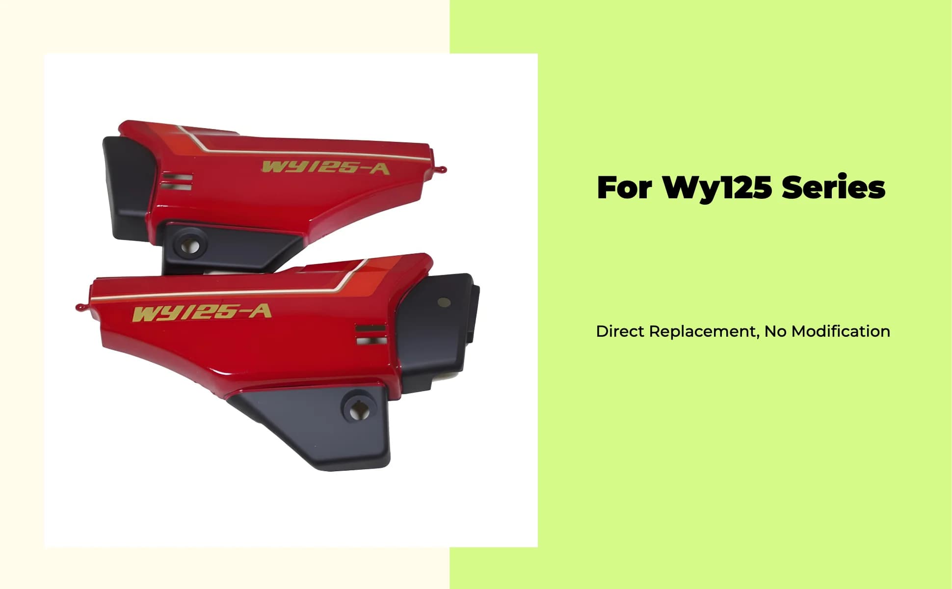 Motorcycle Side Cover ABS Battery Protector Right Side Panel Secure Fit Weather Ready for WY