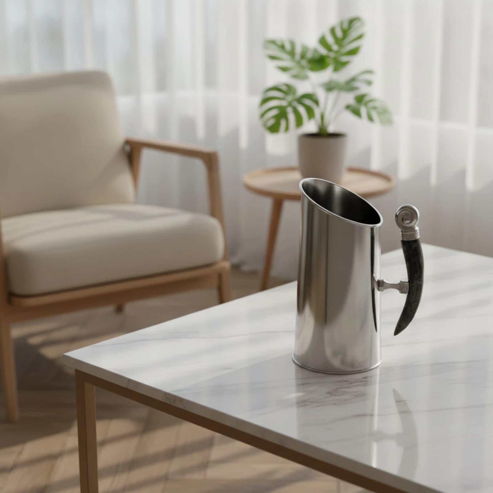 Ice Vessel with Handle Stylish Ice Vessel Vessel Long-Lasting Sleek for Hosts, Bar Cart, Tabletop