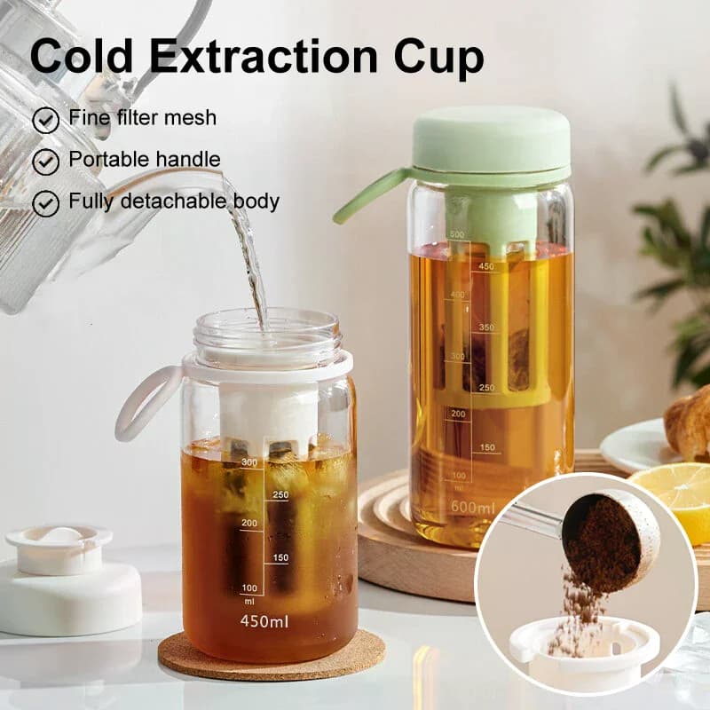 Cold Brew Coffee Pot High-capacity Espresso Filter Bottle Cold Brewing Pot Portable Iced Brew Coffee Maker Juice Coffe Kettle
