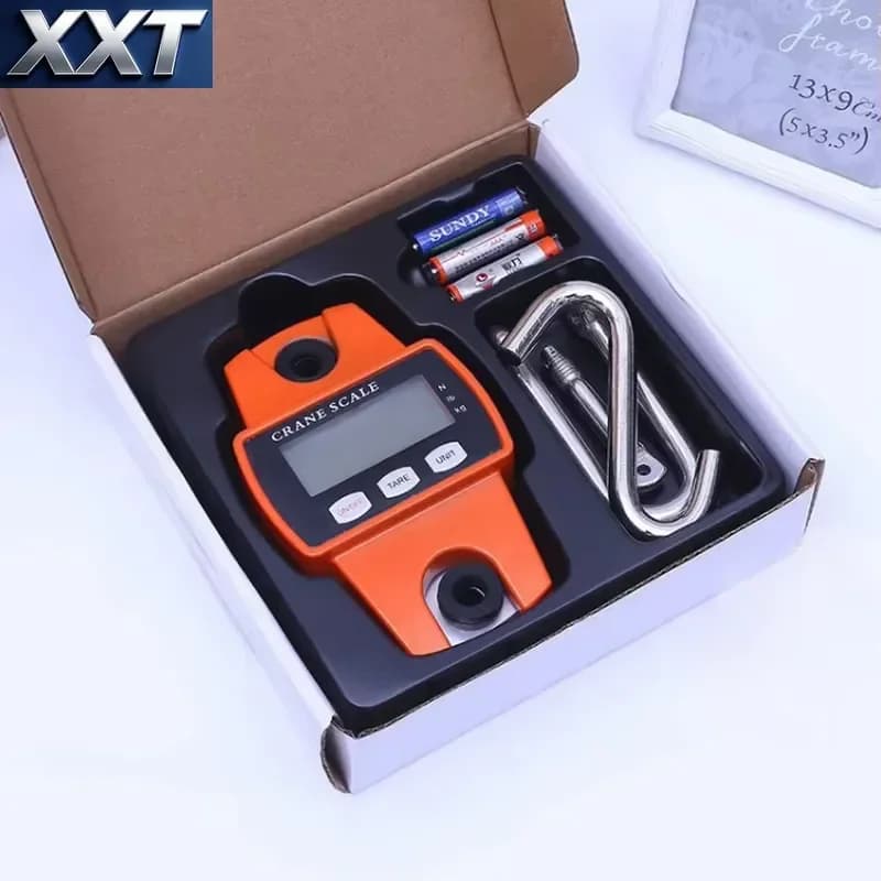 XXT 2026 Hot Sell Small Digital Suspension Hook Scale 100/200/300kg Handheld Luggage Weigh Scale