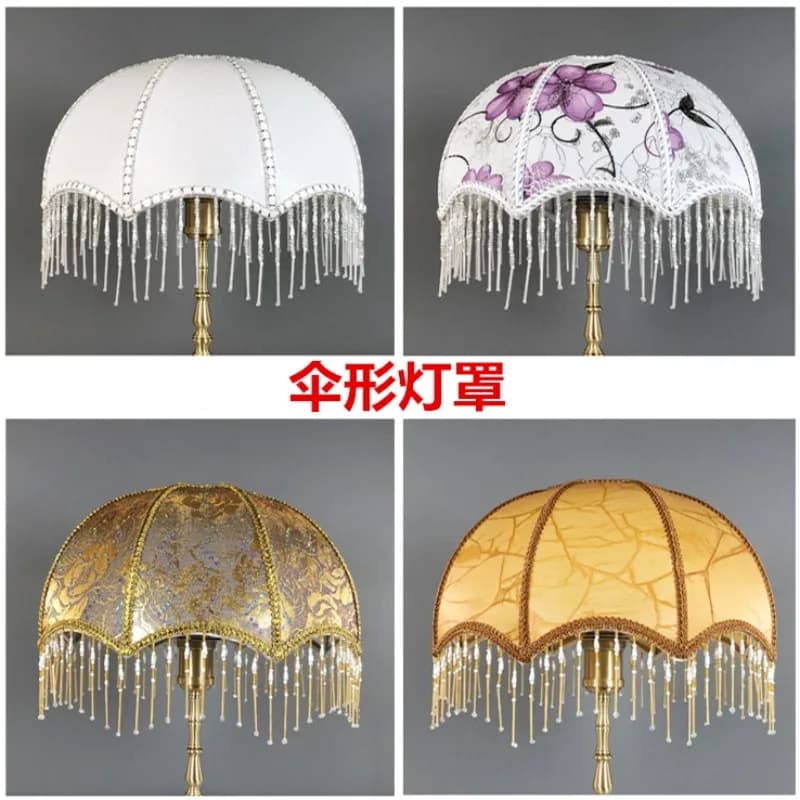 1pc Vintage umbrella pendant fabric lampshade with multiple colors available E27 desk lamp and floor lamp accessories