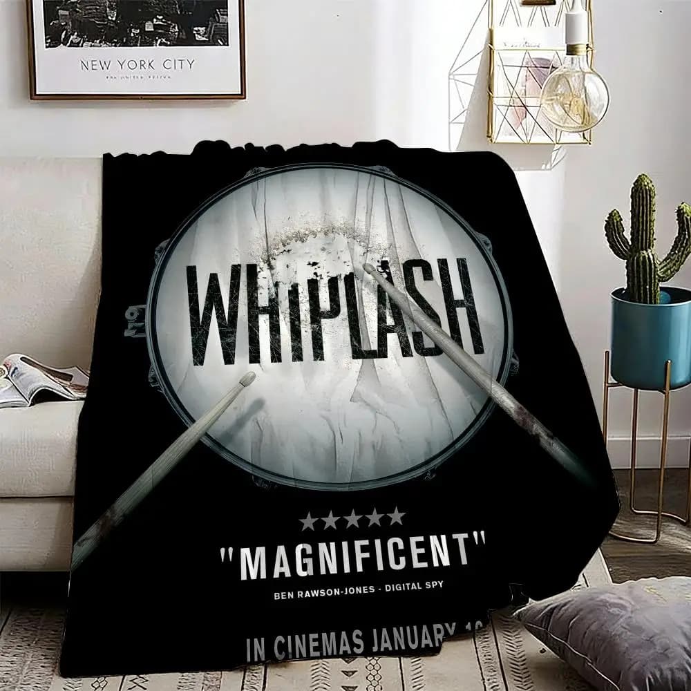 Film Classic Whiplash Throw Lightweight 240g Flannel Blanket Soft Skin-friendly for Summer Cooling