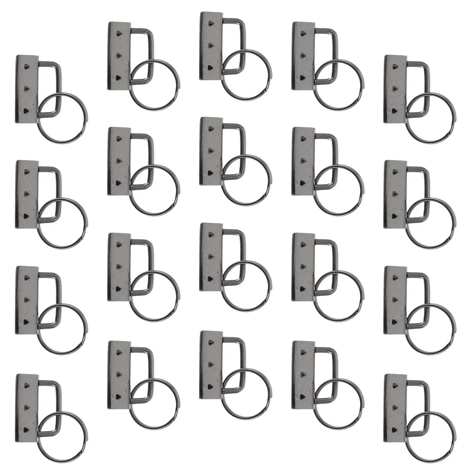 30 Pezzi Kit Portachiavi Resistente con Morsetti per Cinghie in Metallo, Fibbia per Fettuccia, Anello Portachiavi con Morsetto, per Borsa, Bagaglio, Cinturino da Polso, Cucito