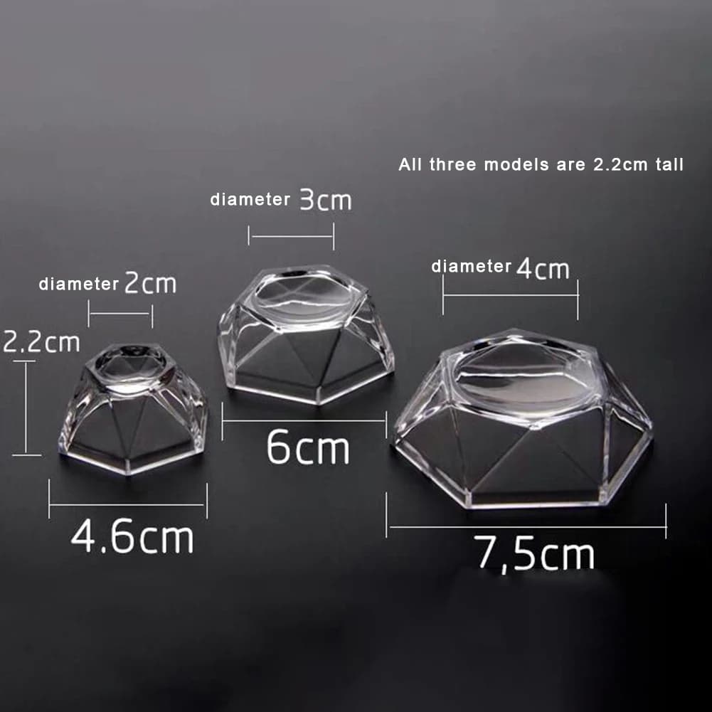 Acrylic Crystal Ball Base Hexagon Shape Sphere-Stone Support Ball Display Stand S/M/L Figurine Holder Desktop Ornaments