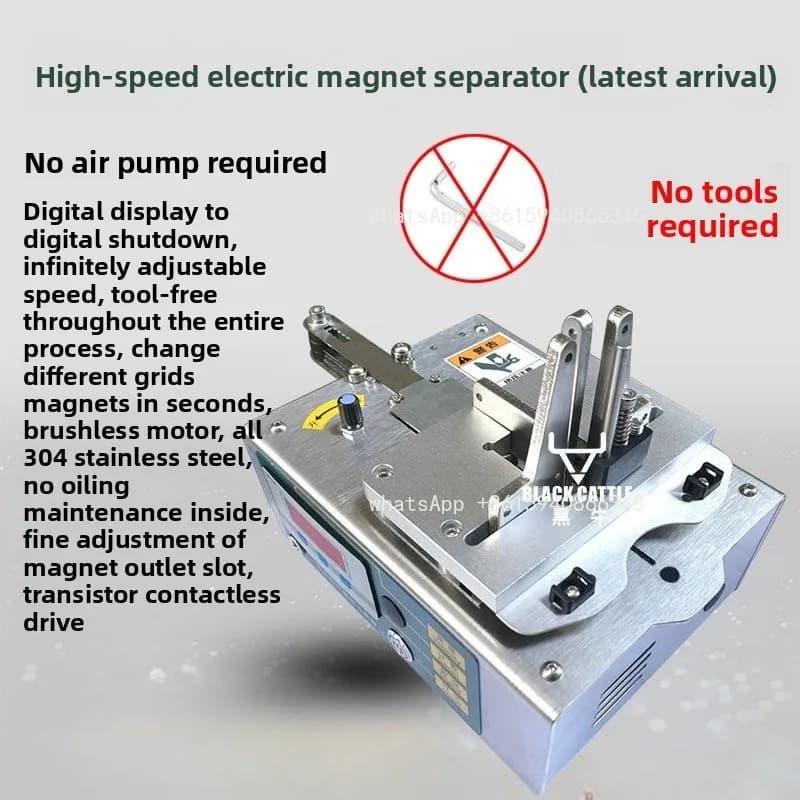 Electric pneumatic magnet separator, round square tile strong magnetic weak magnetic automatic magnetic separator
