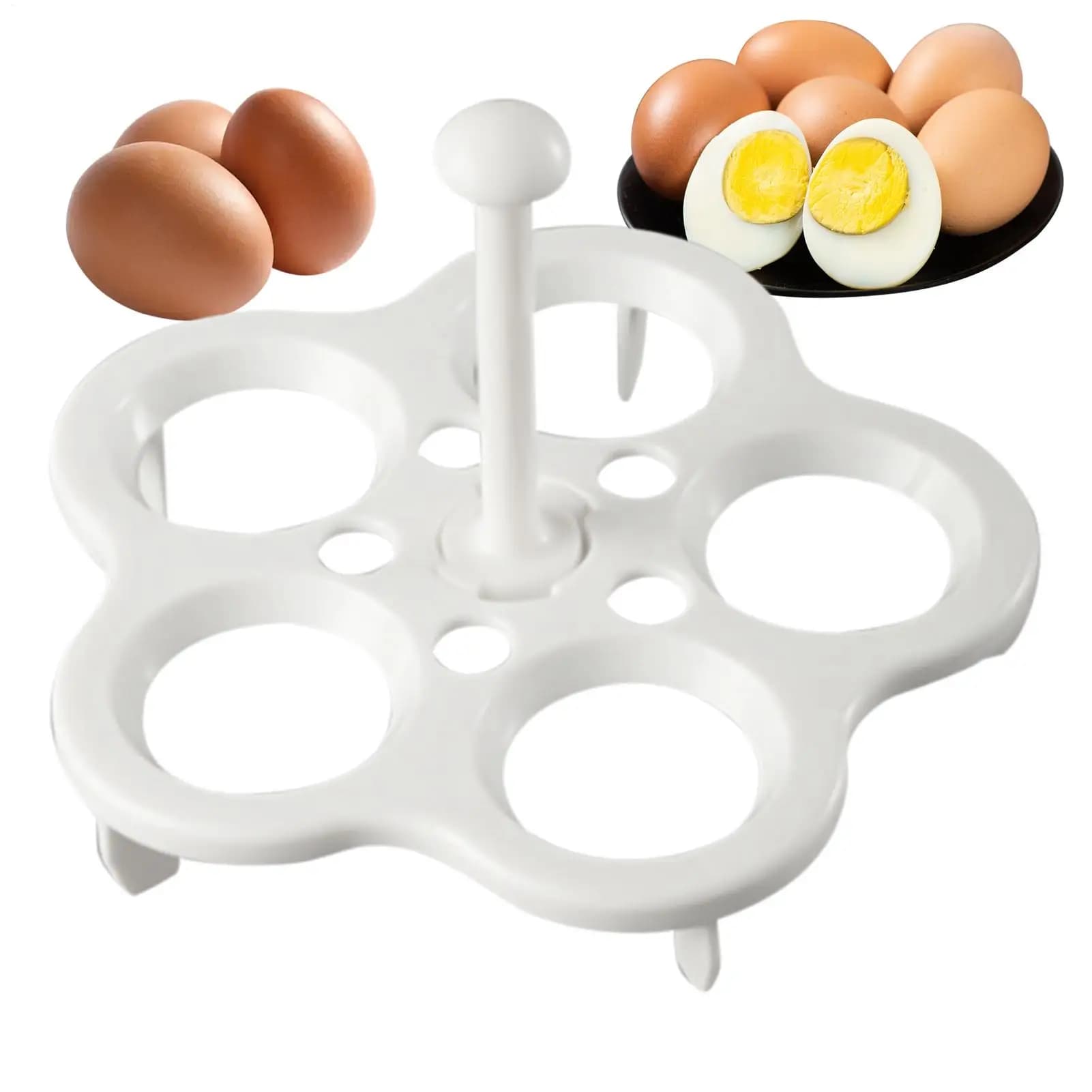 Supporto per Cuociuova 4/5 Posti, Griglia Multiuso per Cuociuova a Vapore, Accessorio da Cucina, Utensile per Pentola