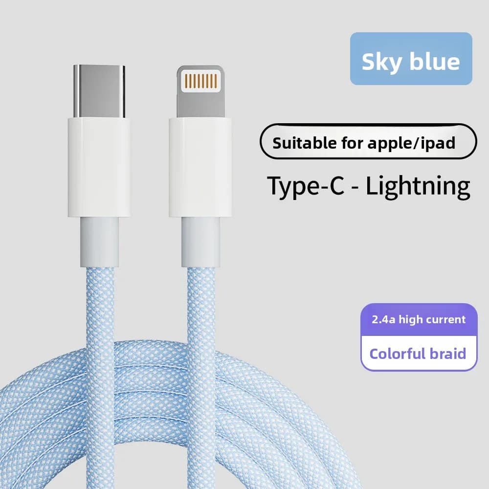 Ricarica rapida da 100 W per iPhone 15/iPad/MacBook | USB 3.1 Gen 2, cavo PD da USB-C a C intrecciato in nylon resistente con certificazione MFi