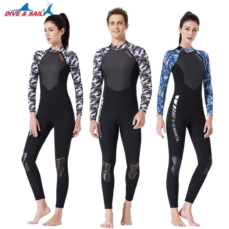 New 3MM Neoprene Diving Mute Man Woman Mute Whole Snorkeling Surf Medusa Winter Swimwear Thick and Hot