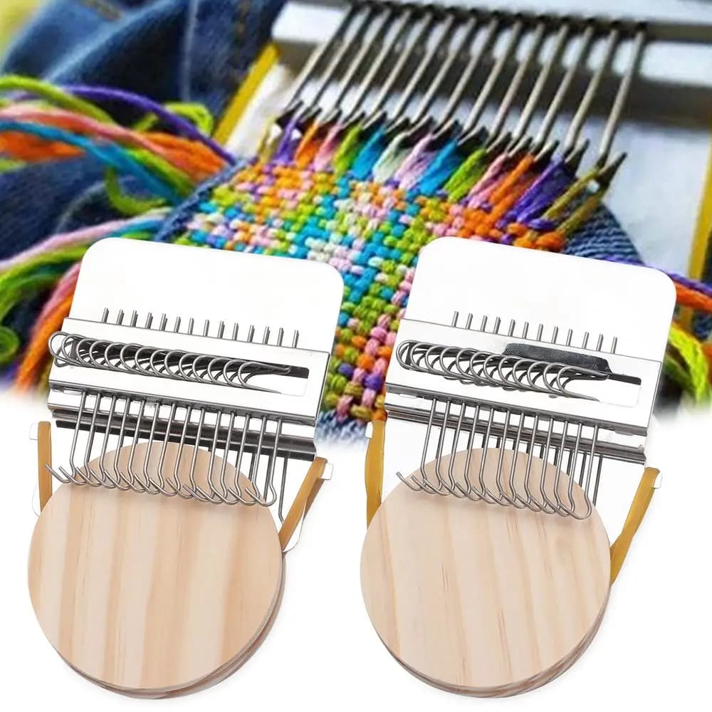 Fun Mending Loom DIY Textile Tools Small Loom Speedweve Type Weave Tool Darning Machine Loom Makes Stitching Mending Clothes