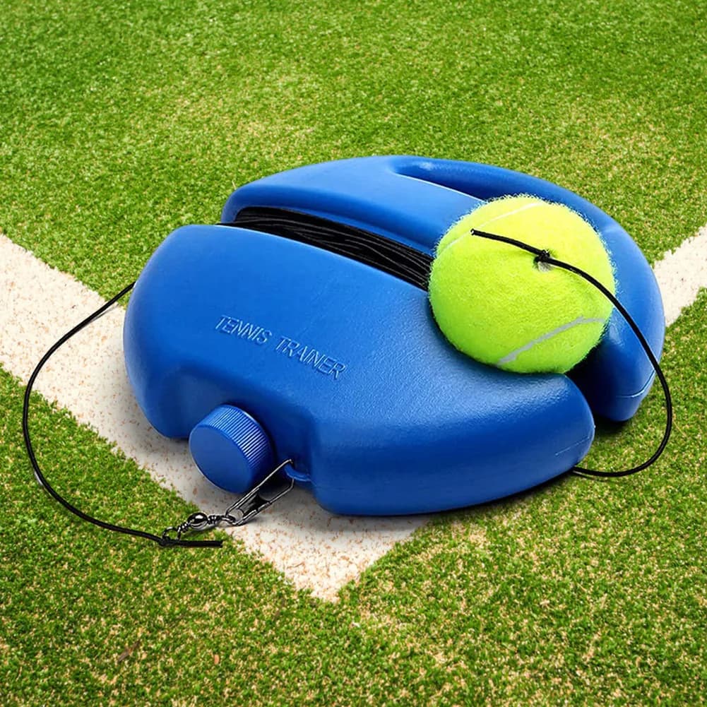 Attrezzatura per Allenamento Tennis: Palla Rimbalzante con Corda Elastica Lunga, Base Antiscivolo per Pratica Individuale