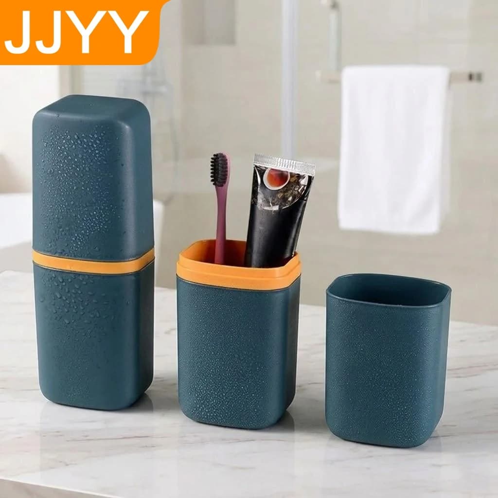 Porta Spazzolino da Viaggio Portatile, Organizzatore per Dentifricio, per Campeggio, Esterni, Casa e Bagno