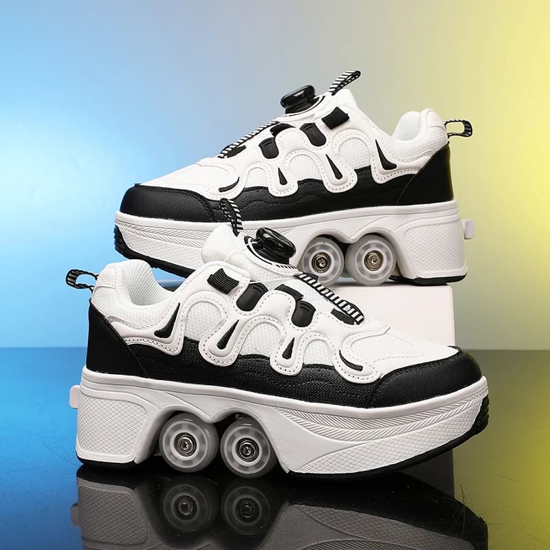 Walking shoes with large wheels for children 2026, Outdoor roller skates, Wheelchairs with extendable wheels, Teenagers sneakers, Children's Gift