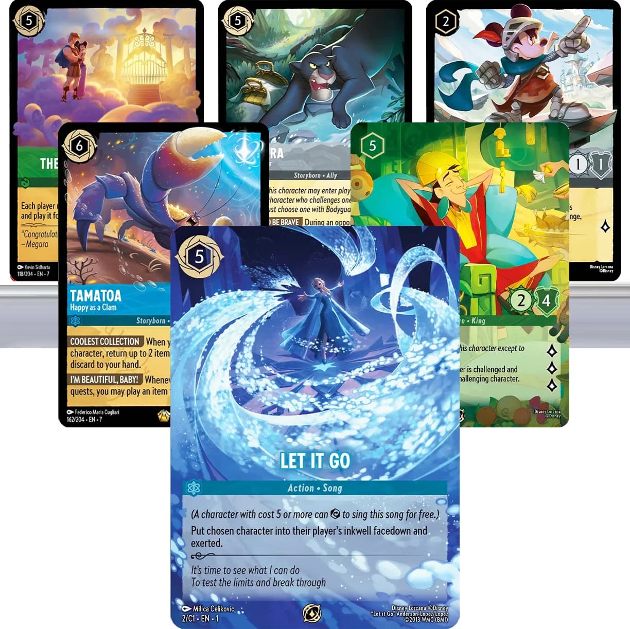 Lorcana Capitolo 7 Carte da gioco proxy regolari TAMATOA Happy as a Clam BAGHEERA Guardian Jaguar THE RETURN OF HERCULES LET IT GO DOC