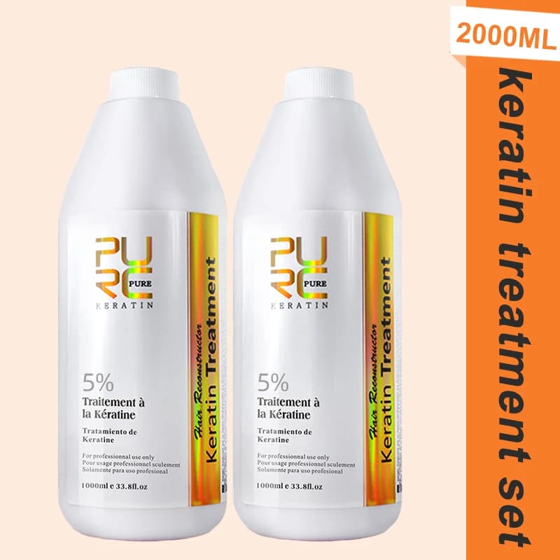 PURC Keratin Hair Treatment Set 300/1000 ml Curly Frizzy Hair raddrizzamento Smooth brasiliano Keratin Products Salon grossisti