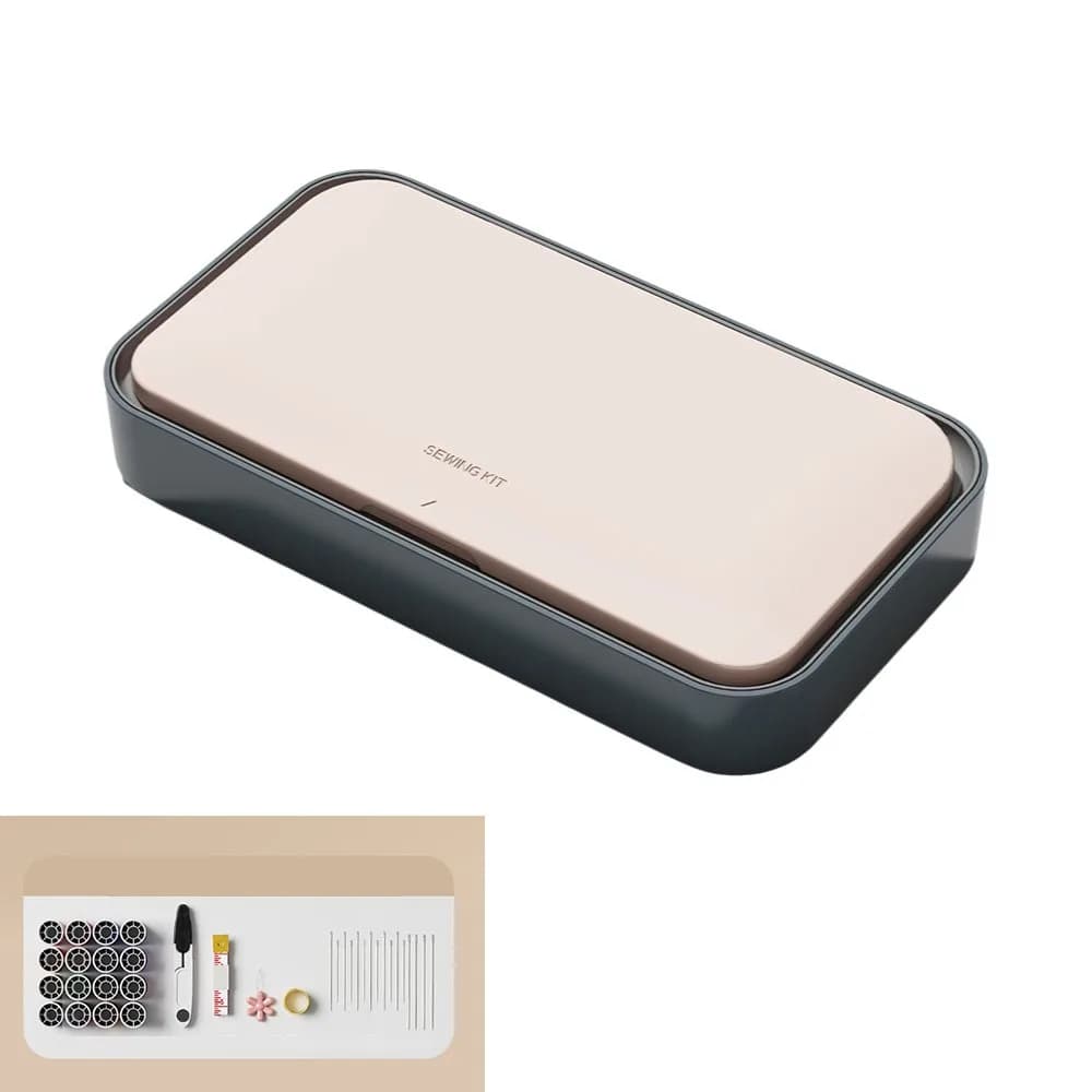Kit di strumenti magnetici per cucito, salvaspazio, multifunzionale, scatola per aghi e filo, design compatto, kit manuale per aghi e filo