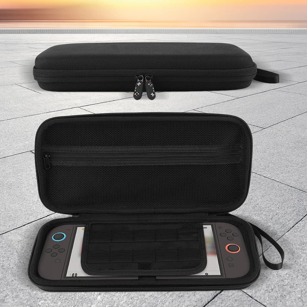 Custodia EVA e Protezione Schermo per Console di Gioco Switch 2 con Porta 10 Schede di Gioco, Borsa Organizer per Accessori di Gioco
