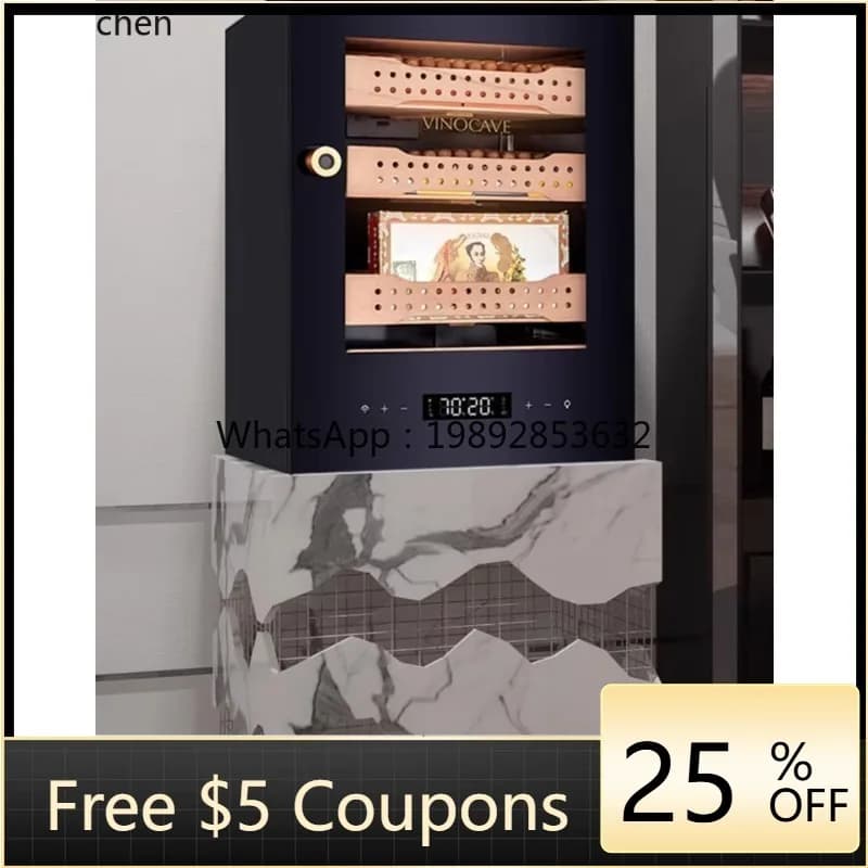 AB cigar cabinet mini constant temperature and humidity cigarette cabinet household fingerprint lock moisturizing cabinet