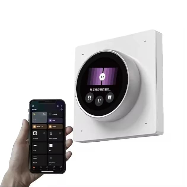 Tianlai Eu Uk Rtos Os System Work Wifi Touch Wall Led Light Home Tuya Smart Switch With Pomodoro Alamm Clock Display
