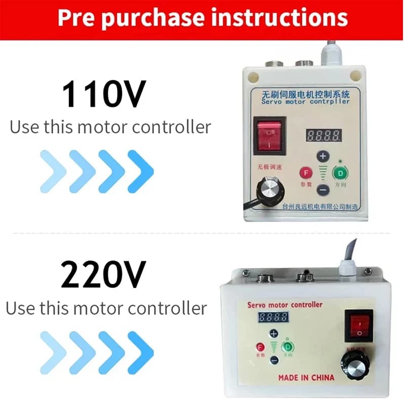 LL550 Brushless servo motor control set 550W/750W 220V/110V Speed adjustment knob Belt sander Woodworking machines Lathe