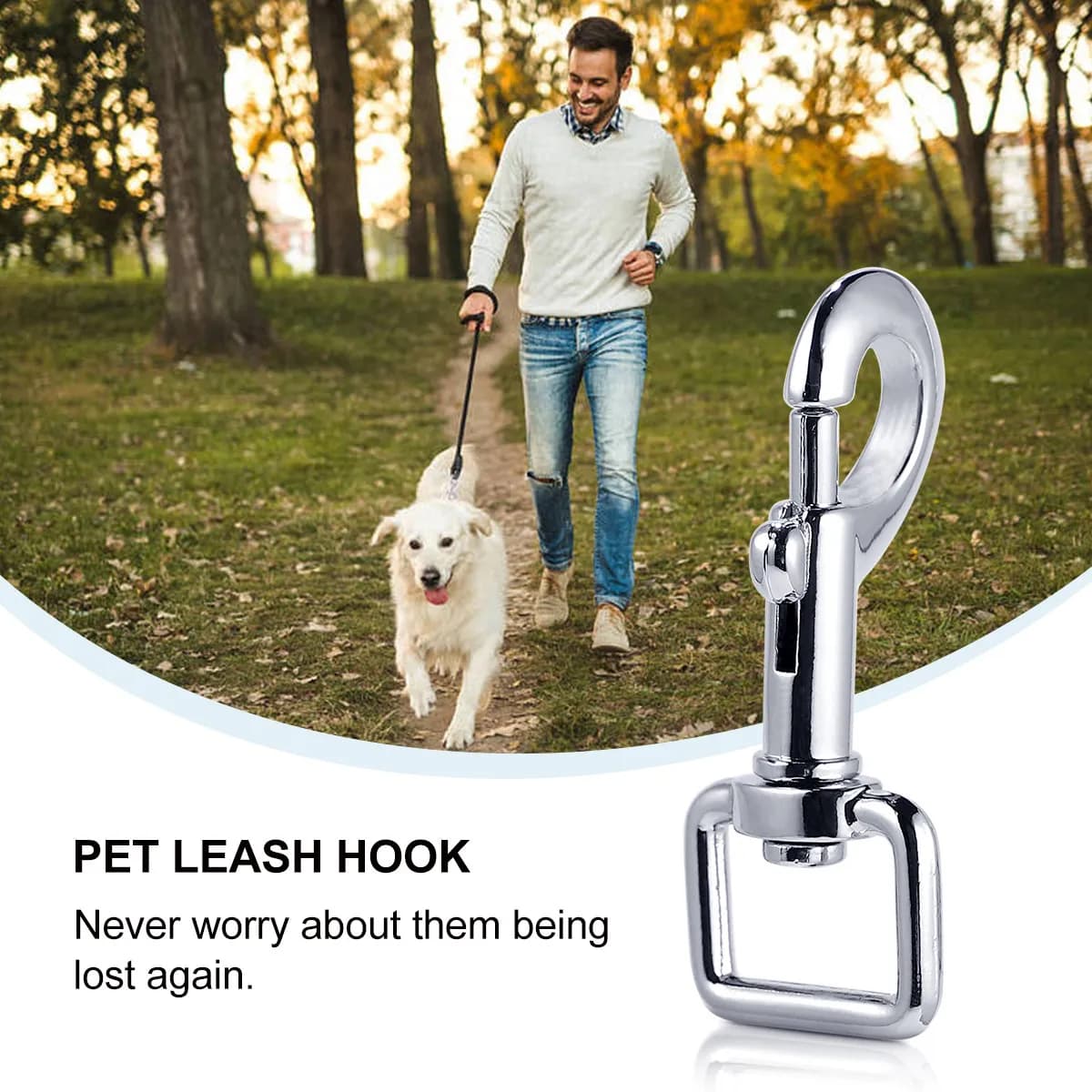10Pcs Swivel Snap Hooks Anti-Rust Metal Clips for Dog Collars Pet Leashes Handbag Purse Zippers Curtain Hanging Clothing Labels