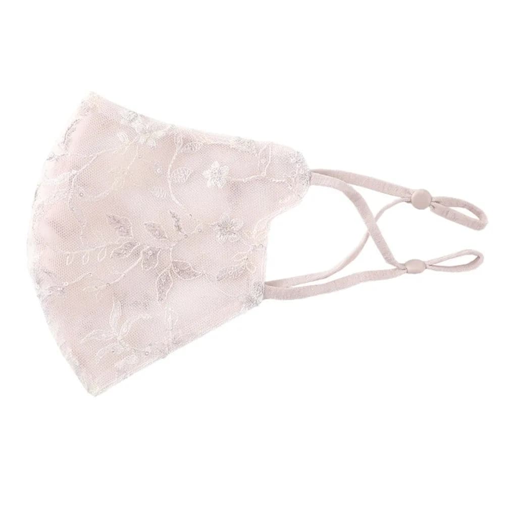 Delicate Embroider Flower Summer Lace Mask Thin Breathable Half Face Covering Sun Protection Face Shield Women