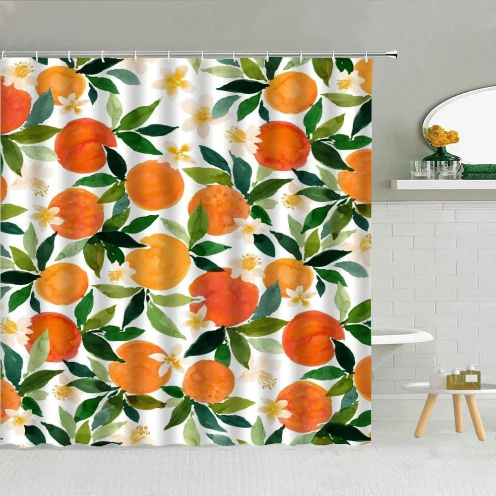 Tende da doccia per bagno con fiori ad acquerello per la casa Tenda da bagno Accessori divisori pieghevoli Camere da letto Case Camere Qu.