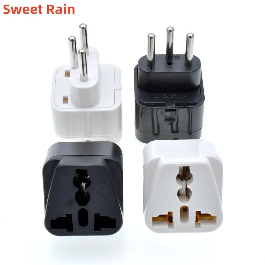 2PC nero/bianco Universale UK Europa AU USA a Svizzera Svizzera Adattatore da viaggio con messa a terra Presa a muro SWEITZ PLUG TIPO J