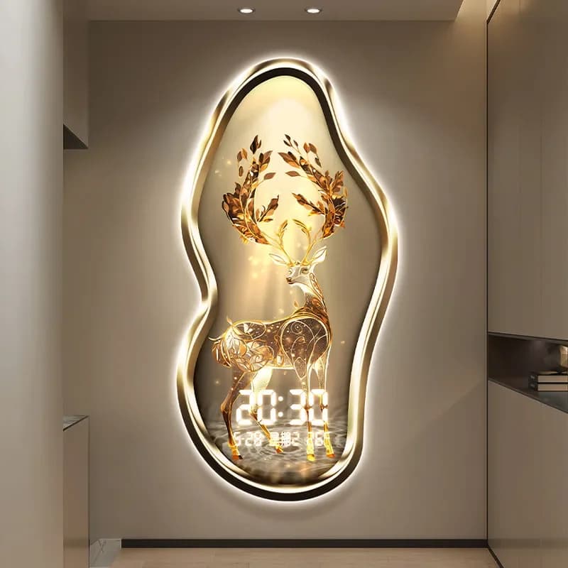 Orologio da Parete Decorativo per Ingresso, Calendario Perpetuo, Orologio Digitale Elettronico Intelligente per Soggiorno