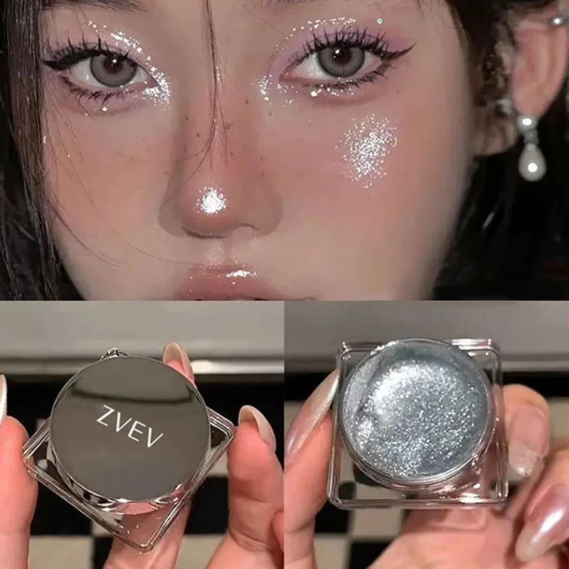 Palette di ombretti glitterati monocromatici, illuminanti, con paillettes, impermeabili, a lunga durata, pigmentati, per il trucco degli occhi.